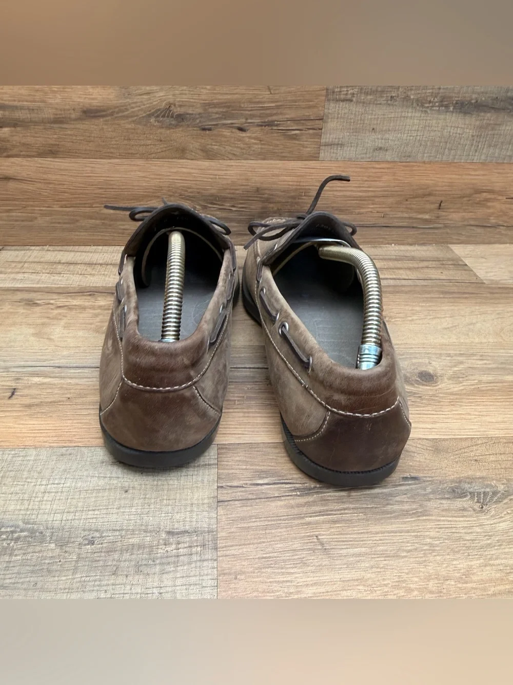 LL Bean Men Size 10D Signature Brown Boat Shoes Loafers Moccasins Leather